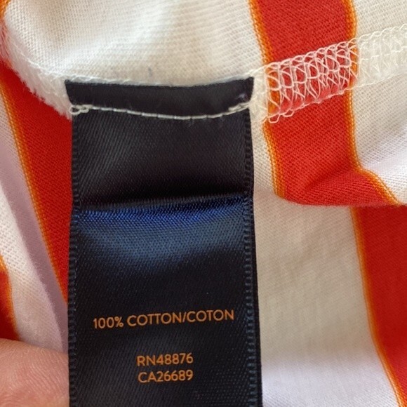 Good Man Brand Short Sleeve Split Neck Stripe Cotton Jersey Tee Top Pocket - Picture 10 of 15